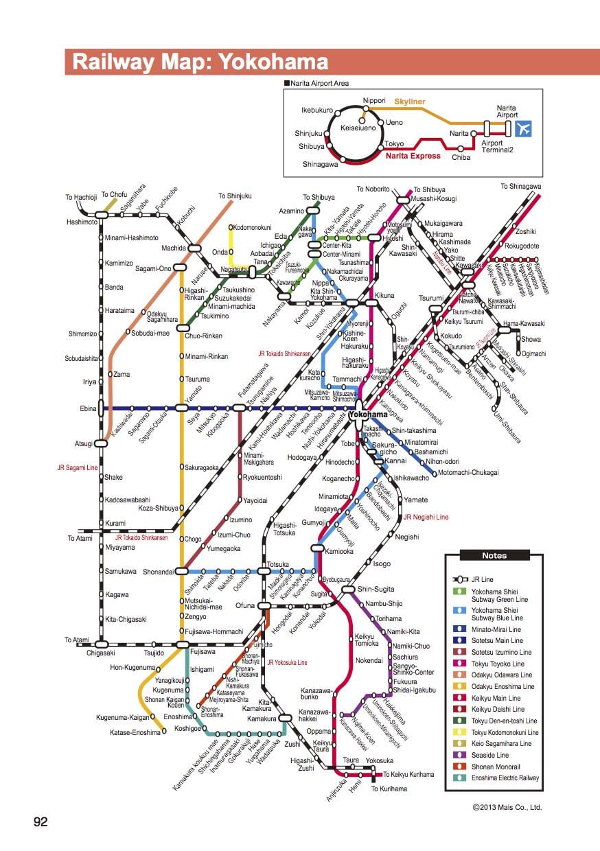 横浜レールの地図