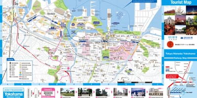 地図の横浜の観光名所