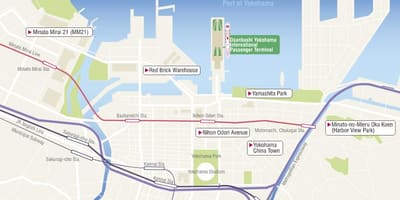 地図の横浜クルーズターミナル 