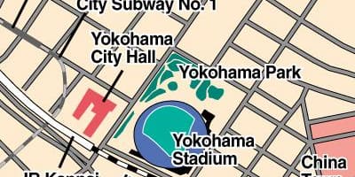 地図の横浜スタジアム